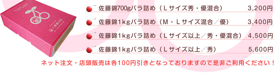佐藤錦 お取り寄せ ご贈答 発送