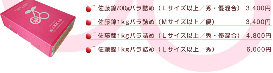 佐藤錦 お取り寄せ ご贈答 発送
